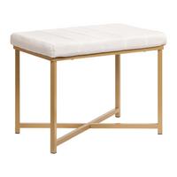 Sitzbank Leo Goldfarben/Beige - Beige/Goldfarben, Modern, Holzwerkstoff/Textil (58/47/38cm) - Mömax