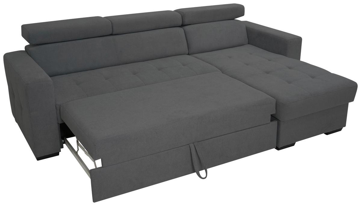 Kutna Garnitura Marco - tamno siva/crna, Konvencionalno, drvni materijal/drvo (238/78-94/170cm) - Modern Living