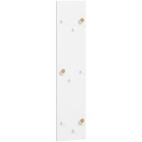 Garderobni Panel Bjarne, Bela - bela, Design, leseni material (24,5/109/2,6cm) - MID.YOU