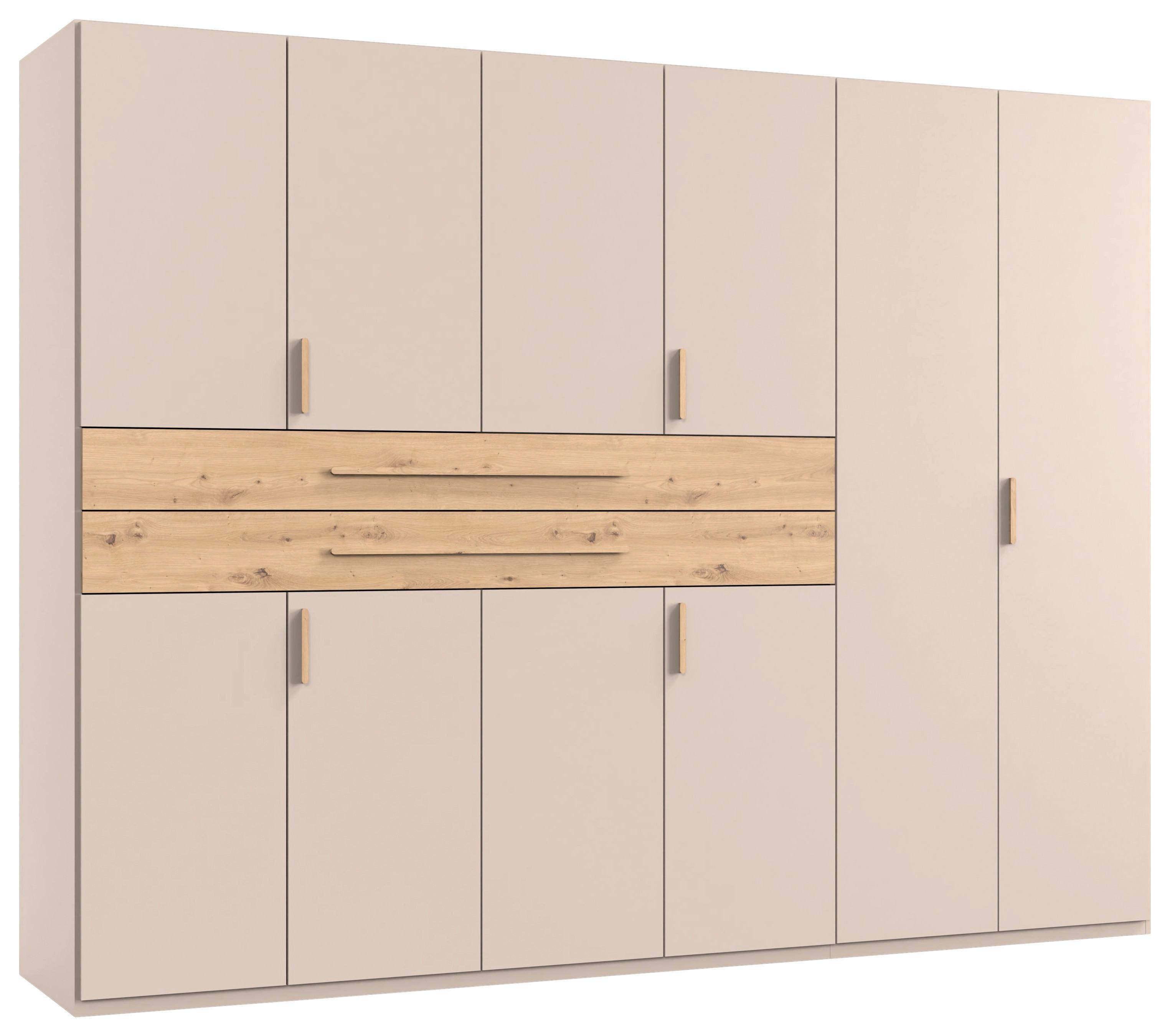 Kleiderschrank Lumio Kaschmir/Eiche Artisan - Kaschmir/Eiche Artisan, KONVENTIONELL, Holzwerkstoff (270/208/58cm) - Mömax