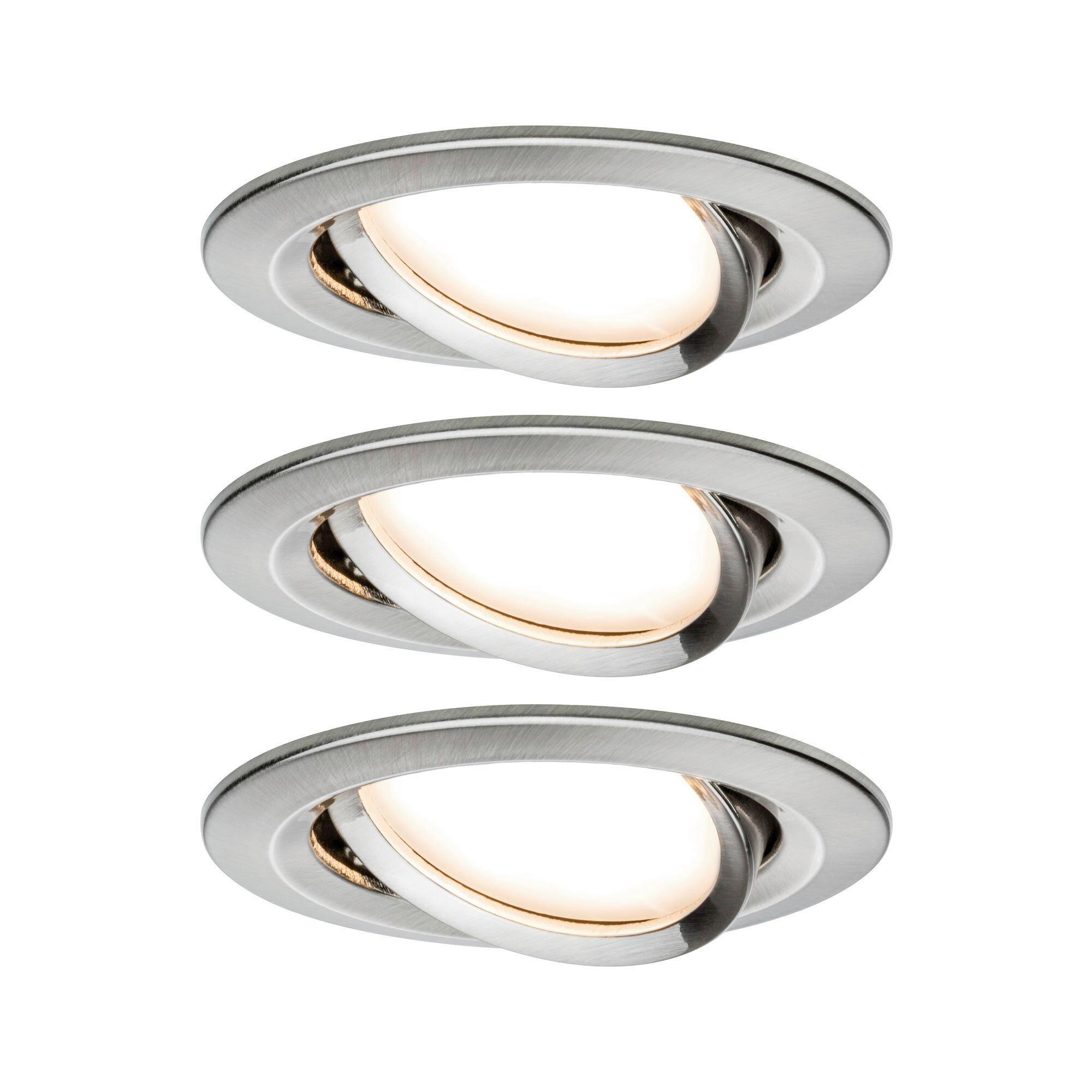 LED-Deckenleuchte Nova max. 3x 6,5 Watt - Alufarben, Basics, Metall (8,4cm) - Paulmann