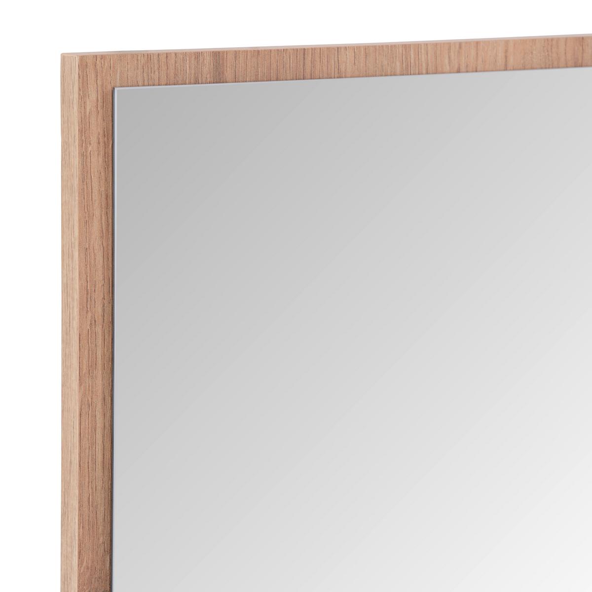 Oglindă CLEVER - culoare lemn stejar, Modern, sticlă/material pe bază de lemn (70/75/2cm) - Modern Living
