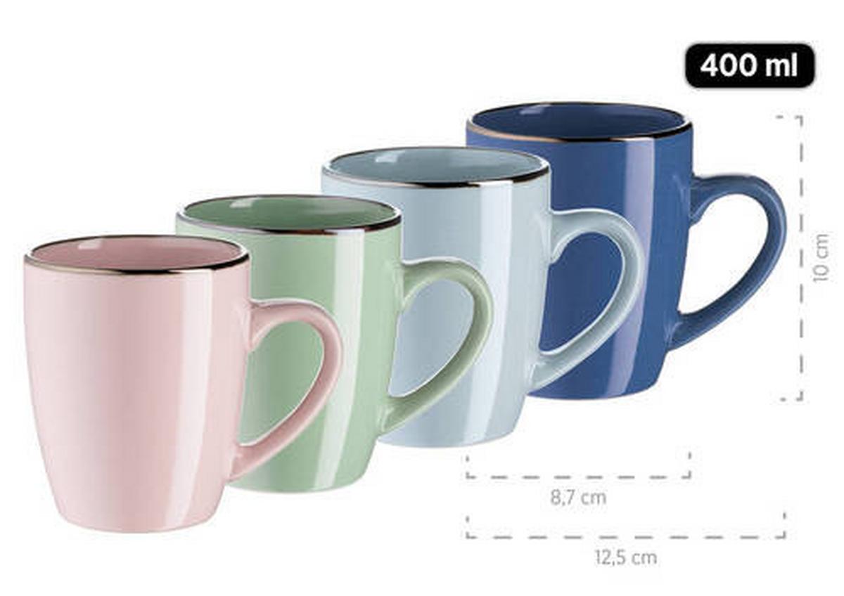 KOMBISERVICE 931870 4 FARBIG POSTSICHER - Rosa/Dunkelblau, Basics, Keramik (33/31,7/32,5cm) - Mäser