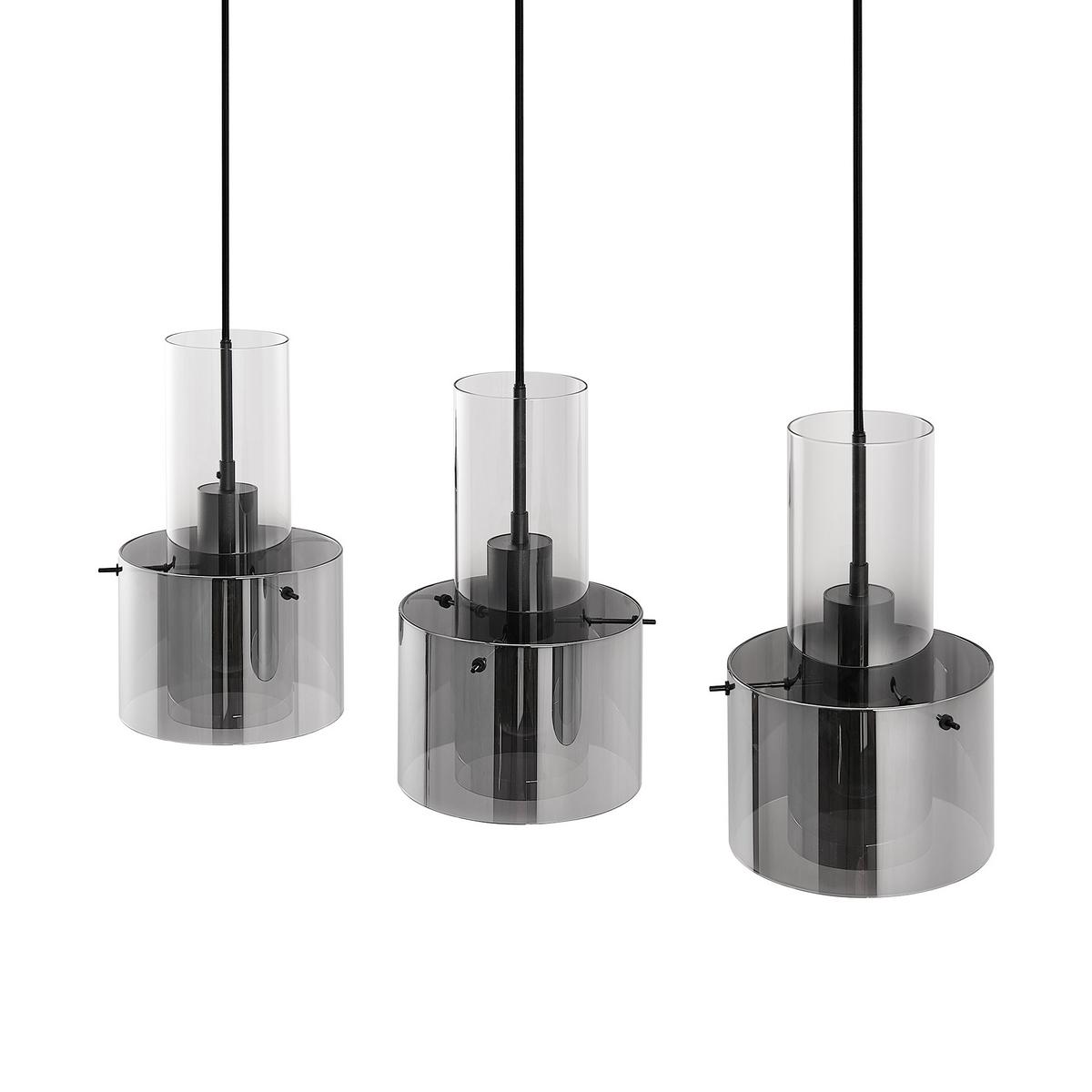 LAMPA WISZĄCA EOS *DK* - ciemnoszary, Design, metal/szkło (97/18/150cm) - Dieter Knoll