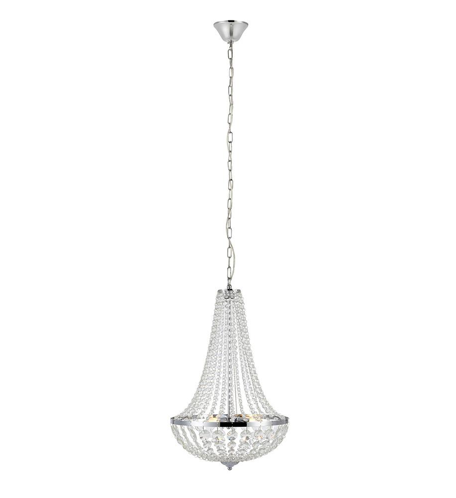 Kronleuchter Gränsö max. 20 Watt - Klar/Chromfarben, Basics, Glas/Metall (40/40/60cm) - Markslöjd
