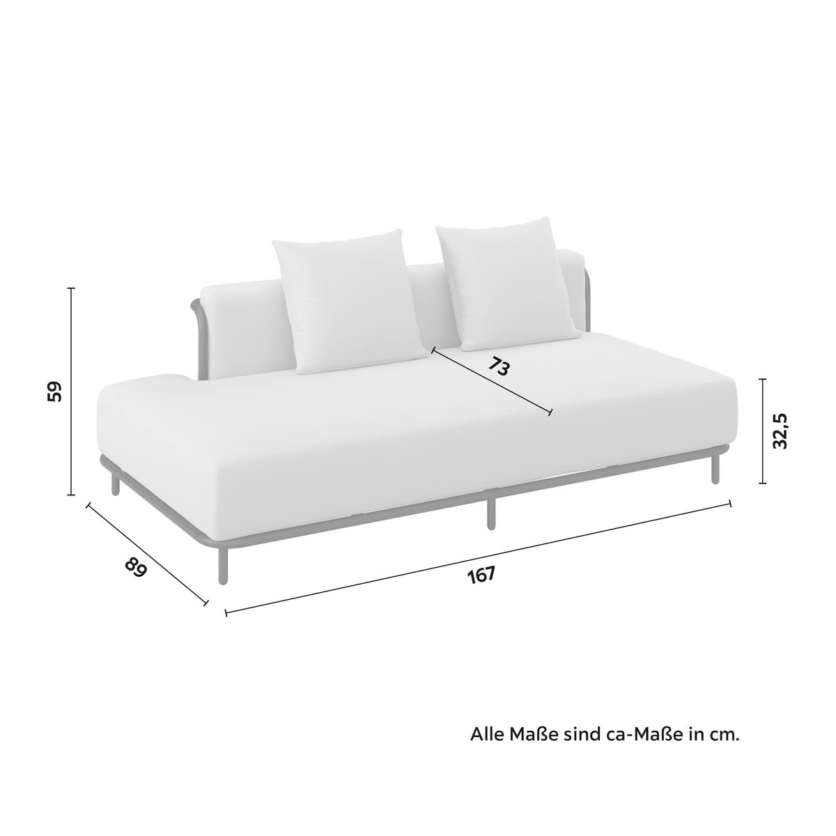 KOMPLET MEBLI TARASOWYCH BERRY - jasnoszary/czarny, Modern, metal/tkanina (167/59/89cm) - Bessagi Garden
