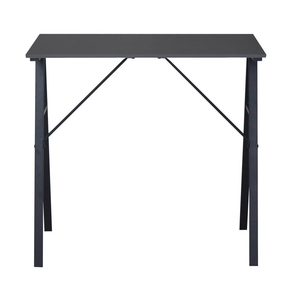 SKRIVBORD JERRY -BASED- - mörkgrå, Klassisk, metall/trämaterial (80/50/74cm) - Based