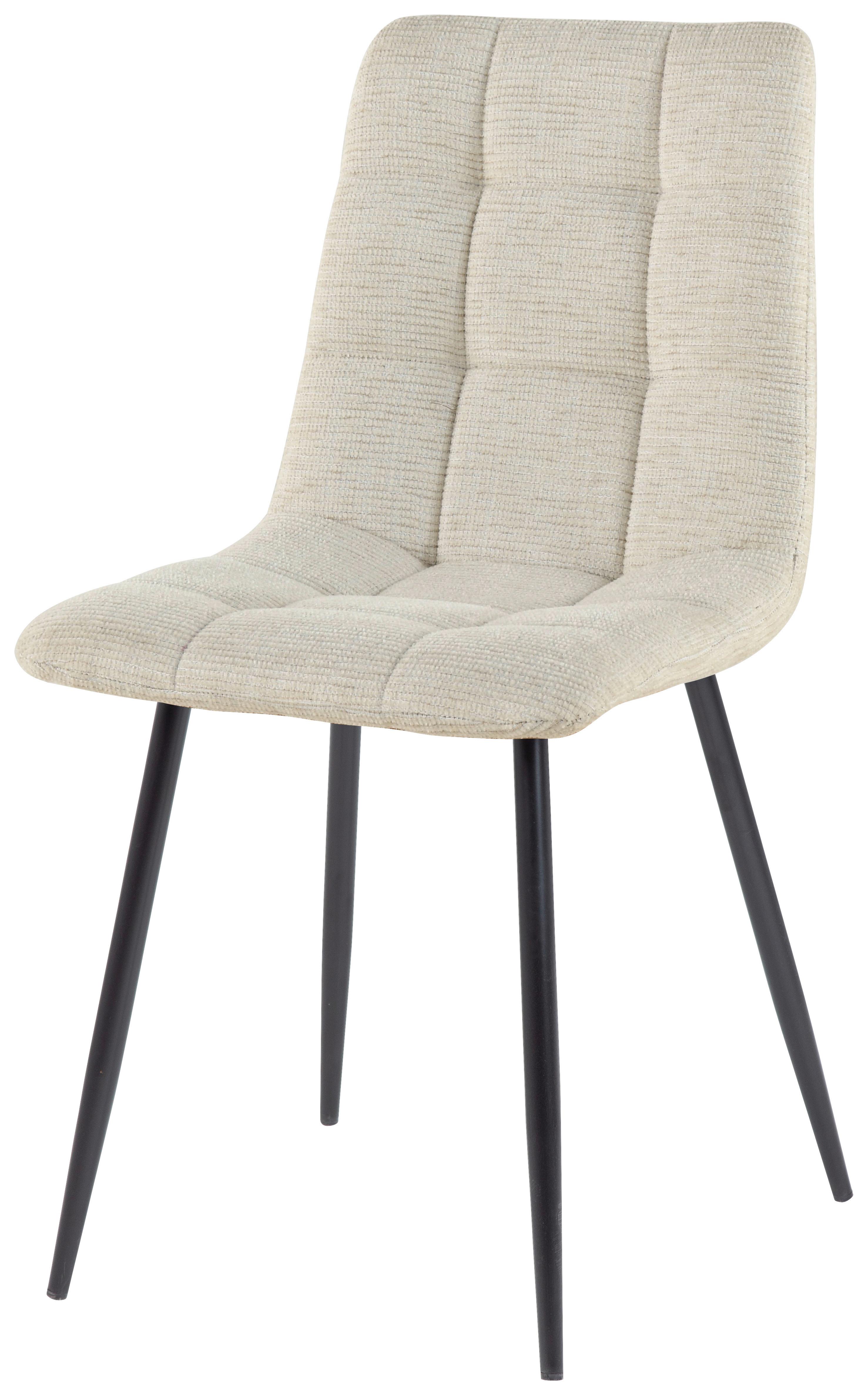 Stol Lech, Bež - črna/bež, Konvencionalno, kovina/tekstil (45/88/55cm)