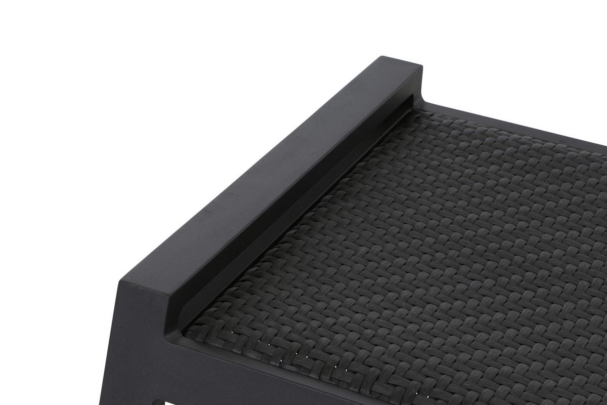 Gartenhocker Savona ca. 58x46,5x50 cm Anthrazit - Anthrazit, MODERN, Kunststoff/Metall (58/46,5/50cm) - Siena Garden