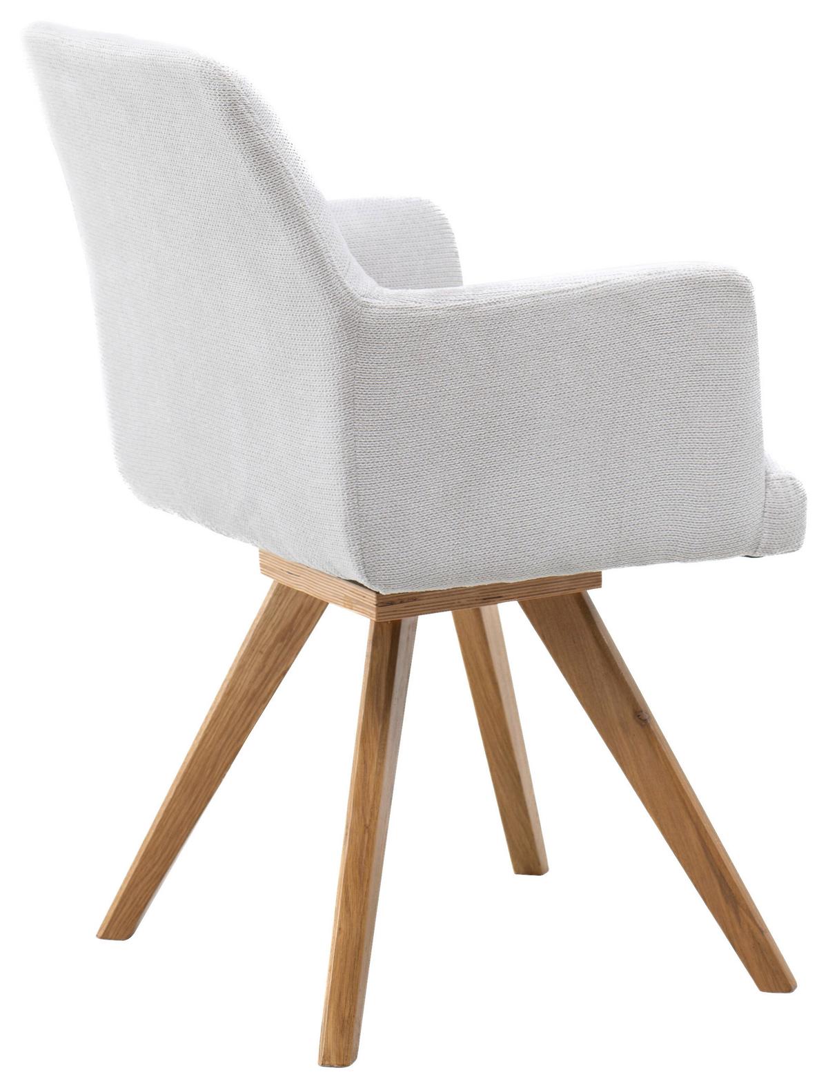 Armlehnstuhl Diona Grau - Silberfarben/Grau, MODERN, Holz/Textil (57/89/66cm) - Mömax