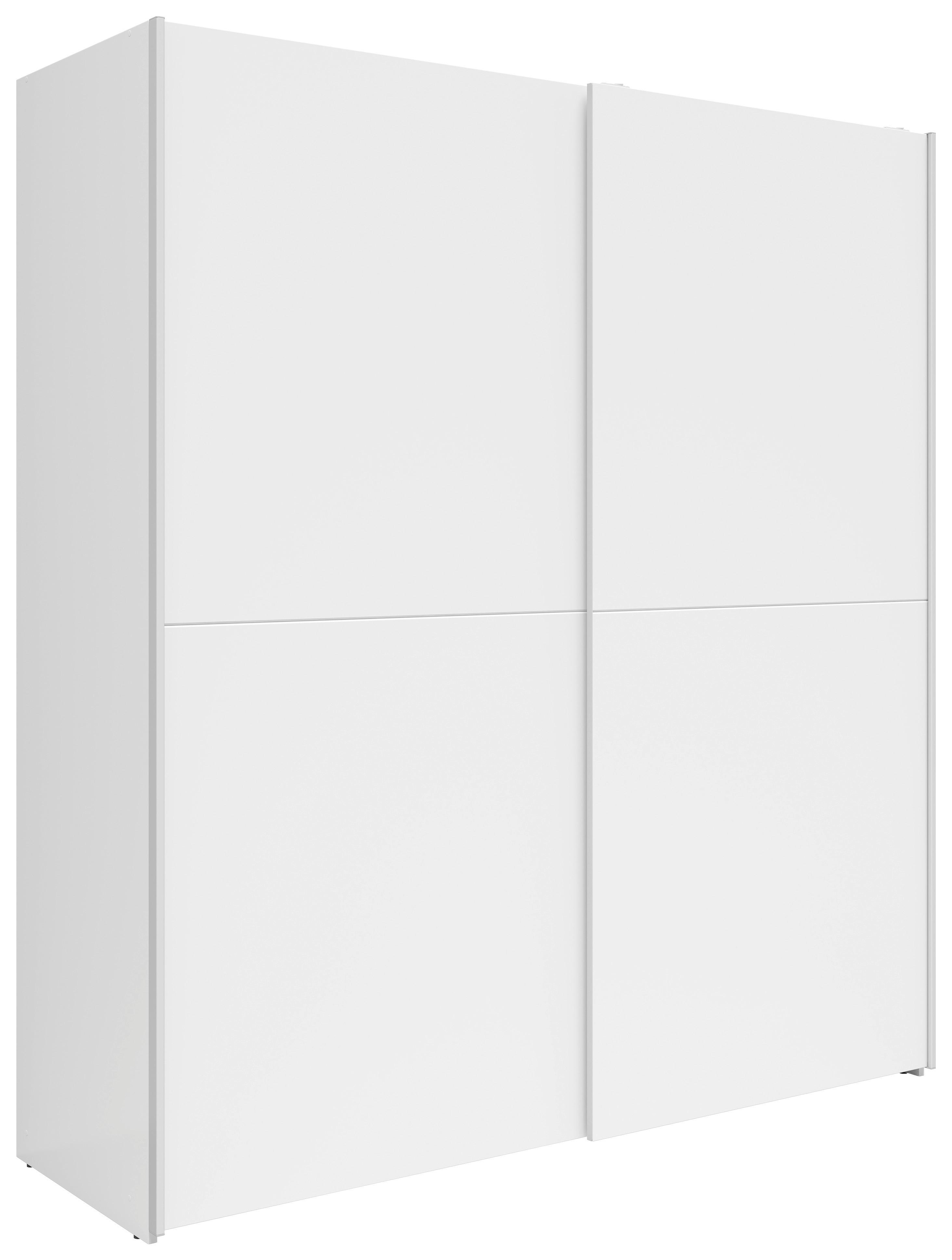 Schwebetürenschrank Time Weiß - Silberfarben/Weiß, Holzwerkstoff/Kunststoff (170/191/59cm) - Based