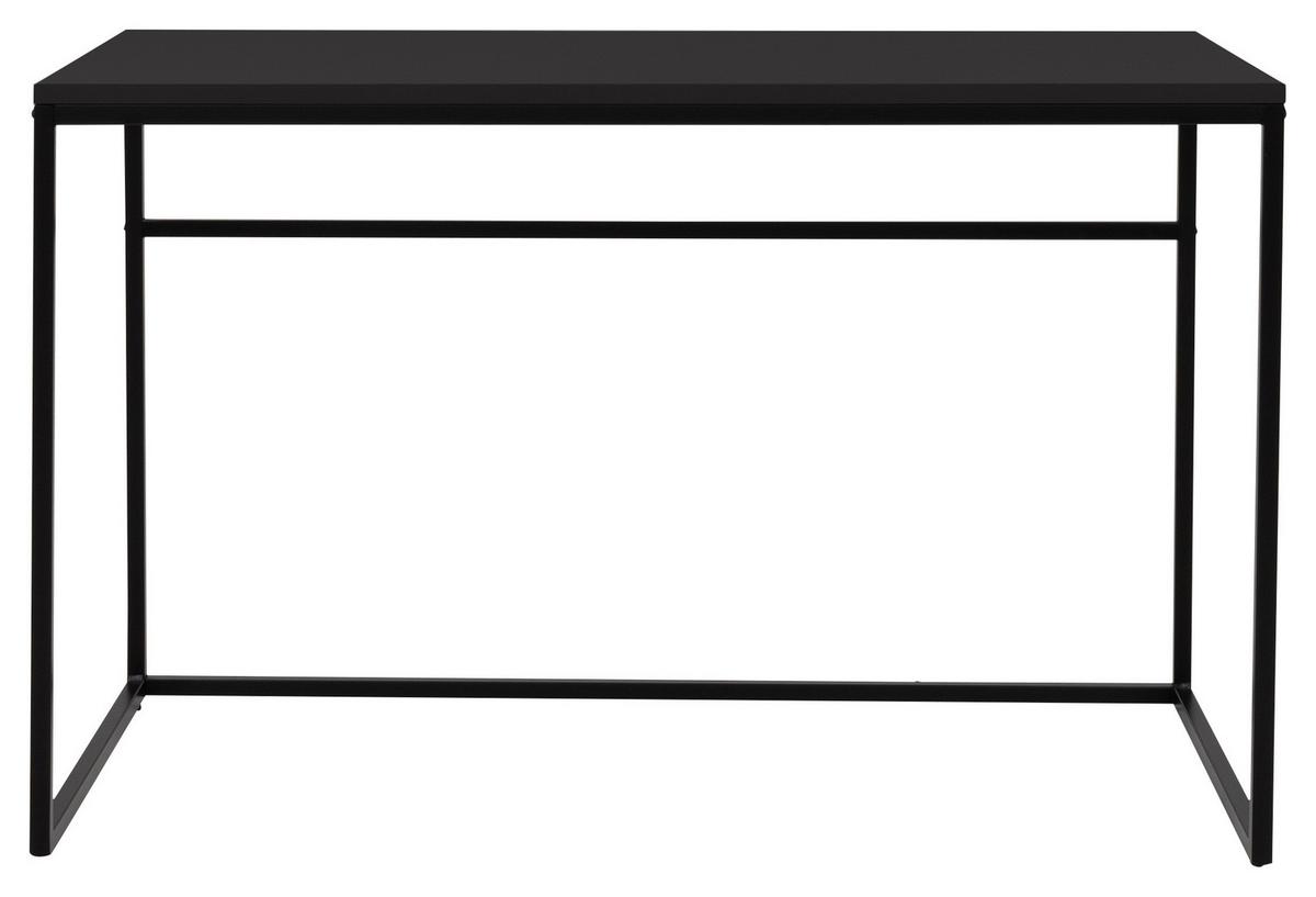 BIURKO LIPP - czarny, Design, materiał drewnopochodny/metal (118/60/75cm)