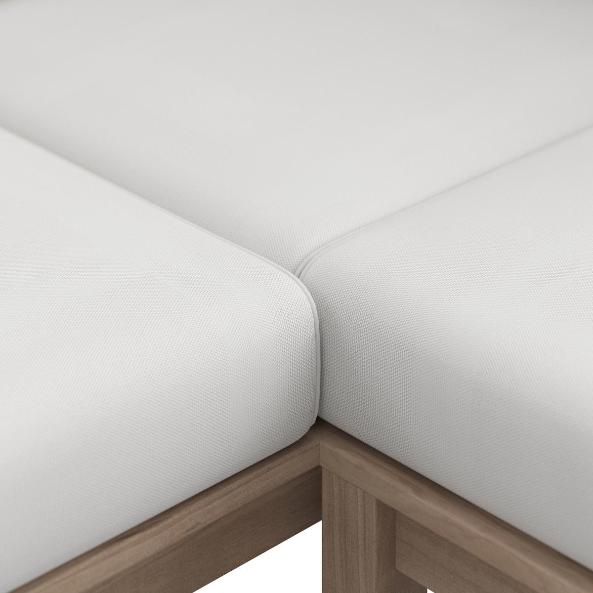 Dining-Loungeset Anouk Creme Holz/Outdoorstoff - Creme/Grauweiß, MODERN, Holz/Textil (194/67/71cm) - Bessagi Garden