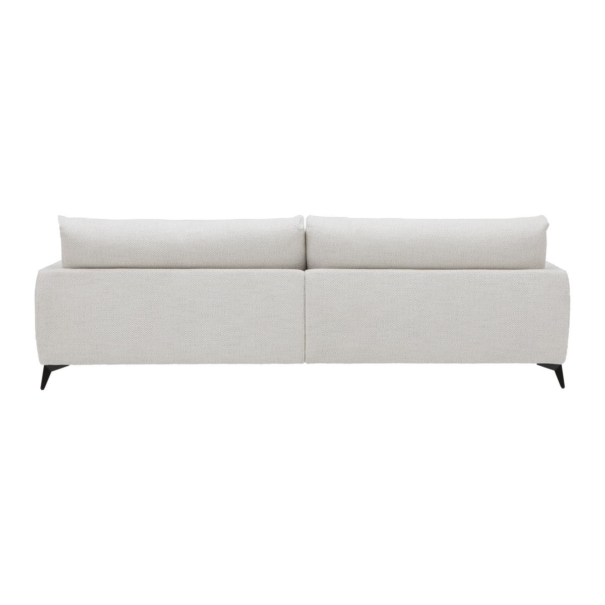 Ecksofa Bruce Grauweiß - Grauweiß/Schwarz, Textil/Metall (273/61-85/161cm) - Mömax