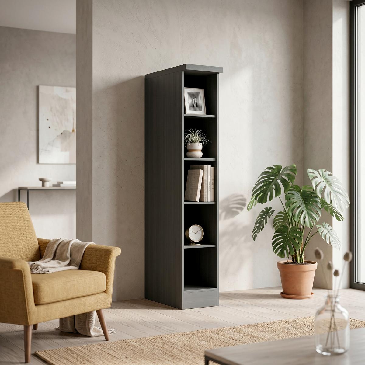 Regal Turin ca. 30x166 cm Graphit - Graphitfarben, Design, Holzwerkstoff (30/166/60cm) - Held