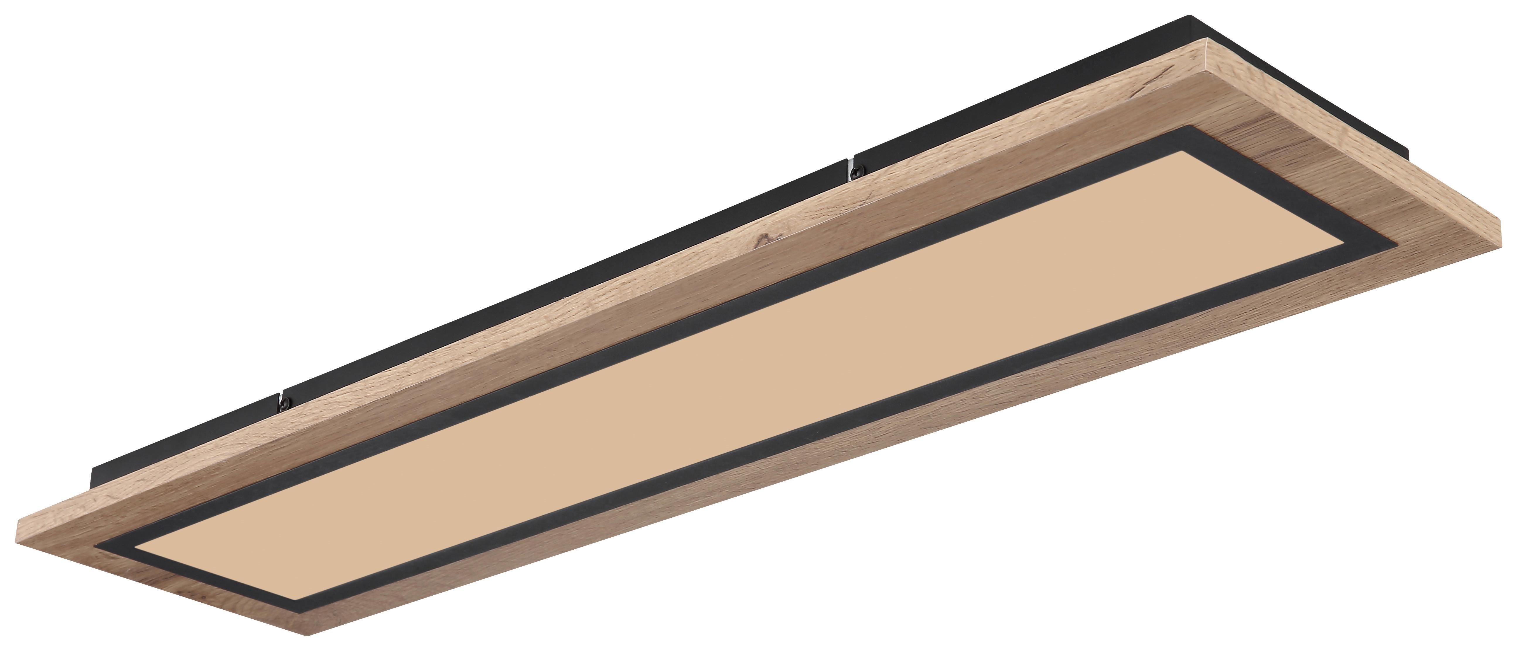 LED-DECKENLEUCHTE 67292DCCT  BRAUN/OPAL/SCHWARZ - Dunkelbraun/Opal, Basics, Kunststoff/Metall (80/20/5,5cm) - Globo