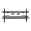 MEDIABÄNK BEND -EXKLUSIV- - svart, Modern, metall/trämaterial (100/44/27cm) - Mömax