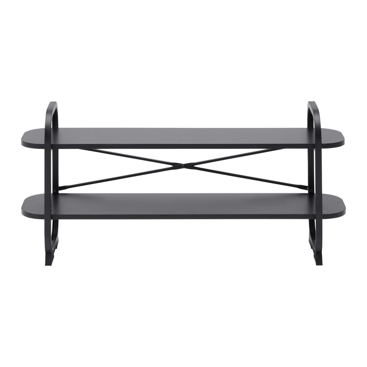 TV-Element Bend Schwarz - Schwarz, MODERN, Holzwerkstoff/Metall (100/44/27cm) - Based