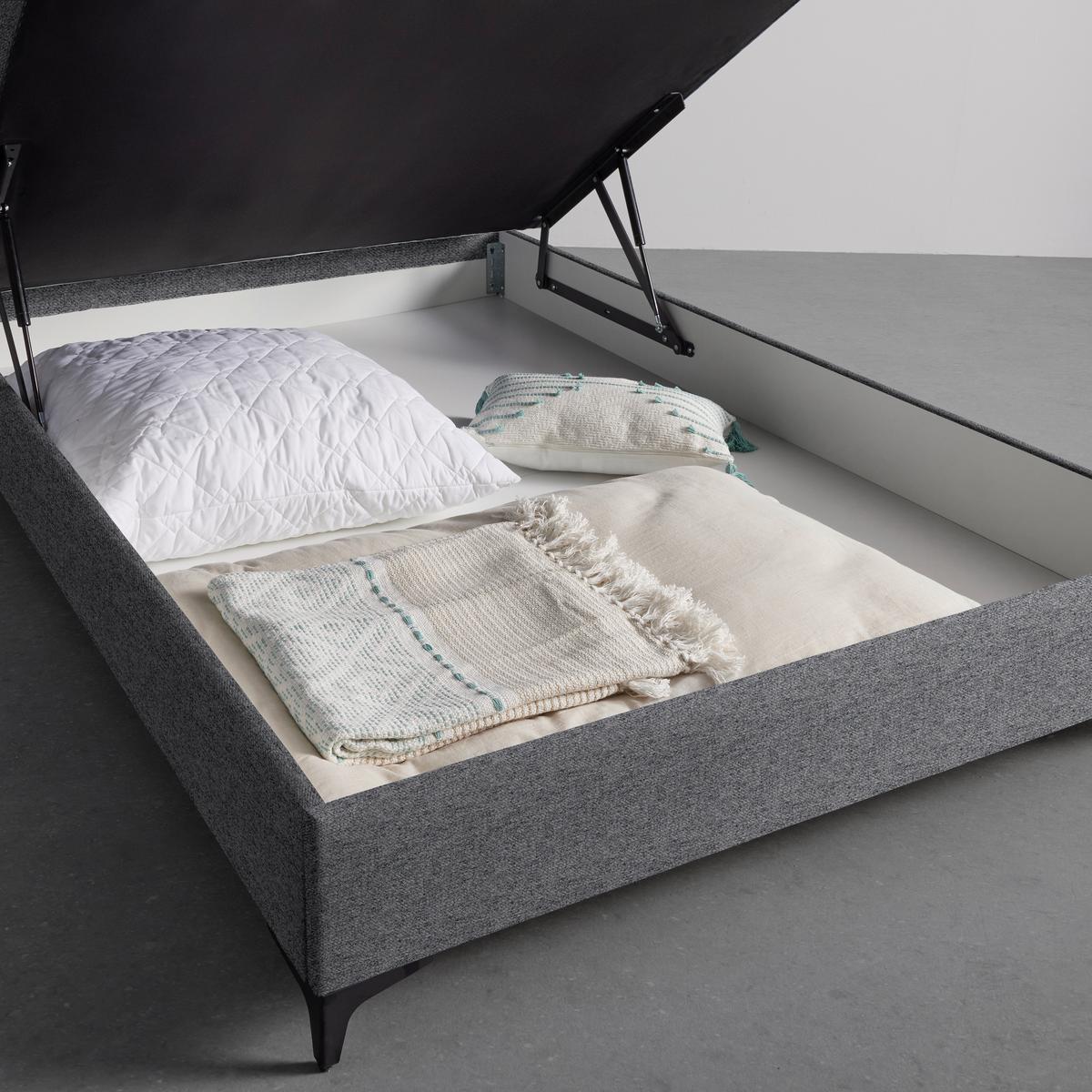 Box Krevet Jerry - siva/crna, Konvencionalno, tekstil (120/200cm) - Modern Living