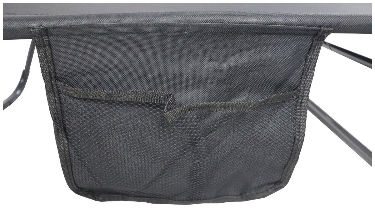 Gartenliege Bindox L ca. 55x24x185 cm Schwarz - Anthrazit/Schwarz, MODERN, Kunststoff/Textil (55/24/185cm) - Ambia Garden