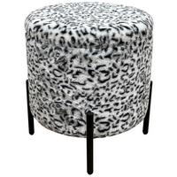 Tabure Leo -Trend- Based - črna/bela, Trendi, kovina/tekstil (38/43/38cm) - Based