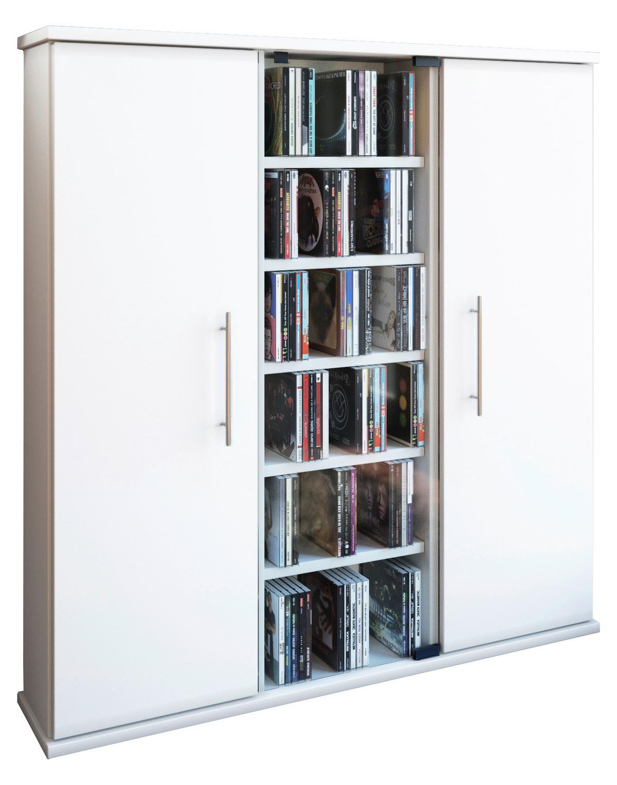 Regal Santo, Bela, 86 Cm - bela, Konvencionalno, steklo/leseni material (86/91,5/18cm) - MID.YOU