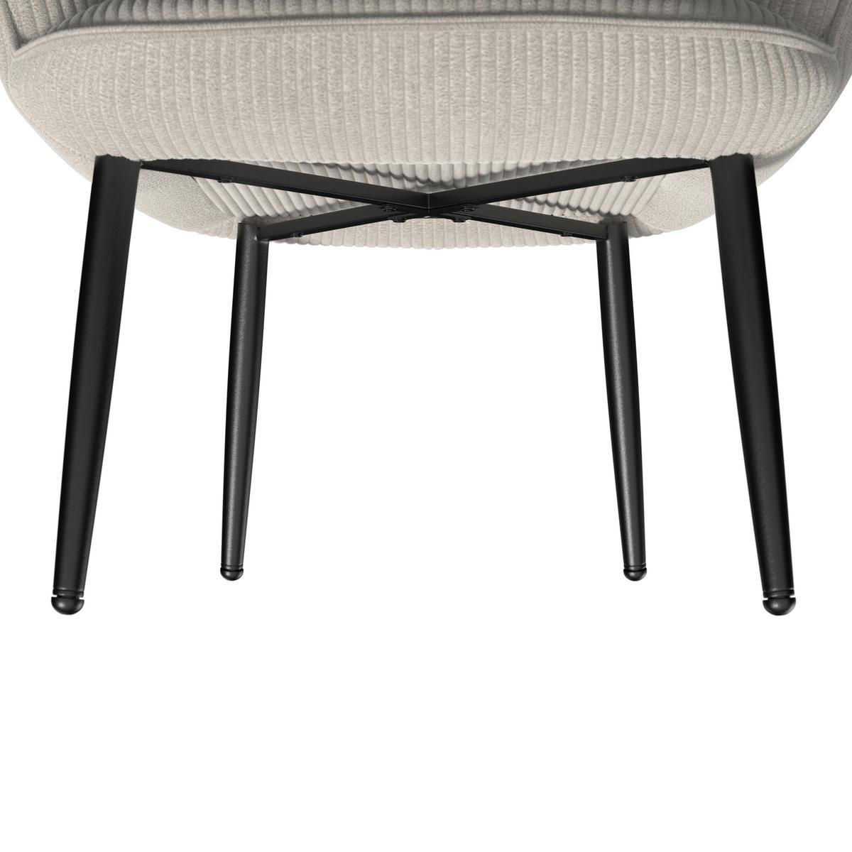 SCAUN DE RELAXARE AURORA - crem/negru, Modern, lemn/metal (68/98/74cm) - Bessagi Home