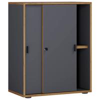 Aktenschrank Anthrazit/honigeiche - Honigeiche/Anthrazit, Design, Holzwerkstoff (60cm) - P & B