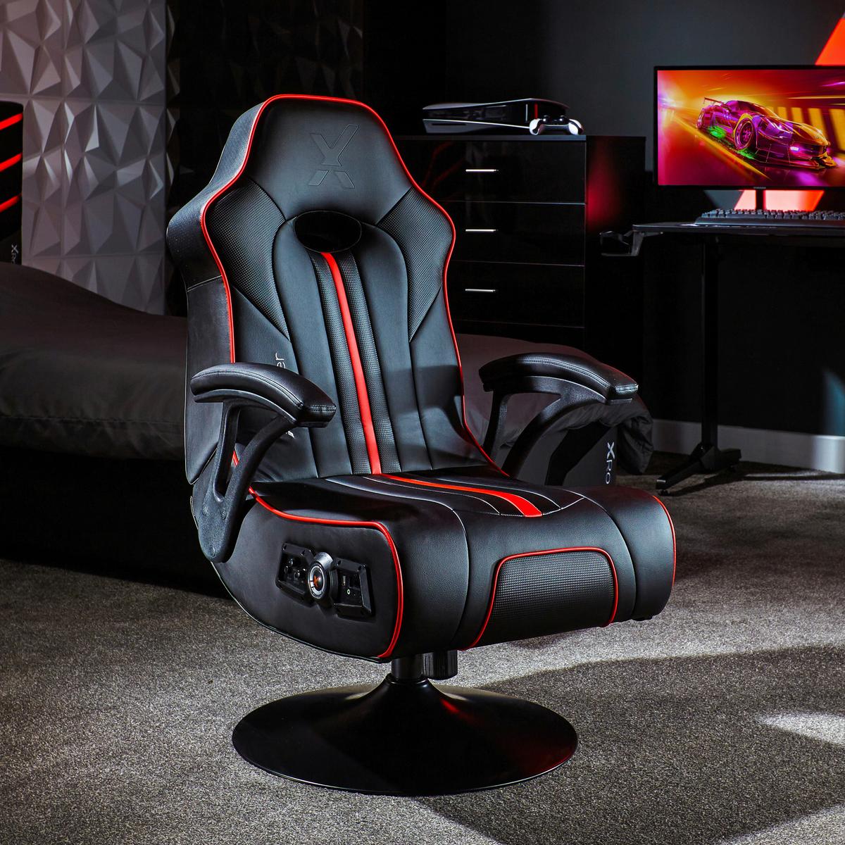 Gamingesessel Torque 2.1 ca. 63x103,5x70cm Rot/Schwarz - Rot/Schwarz, MODERN, Textil (63/103,5/70cm) - X Rocker