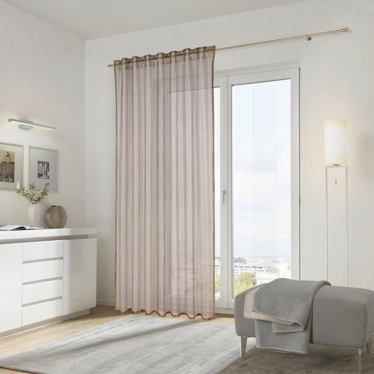 ZASŁONA GOTOWA 6725-16 LUMOS - kolor złoty, Design, tkanina (140/245cm) - Ambiente