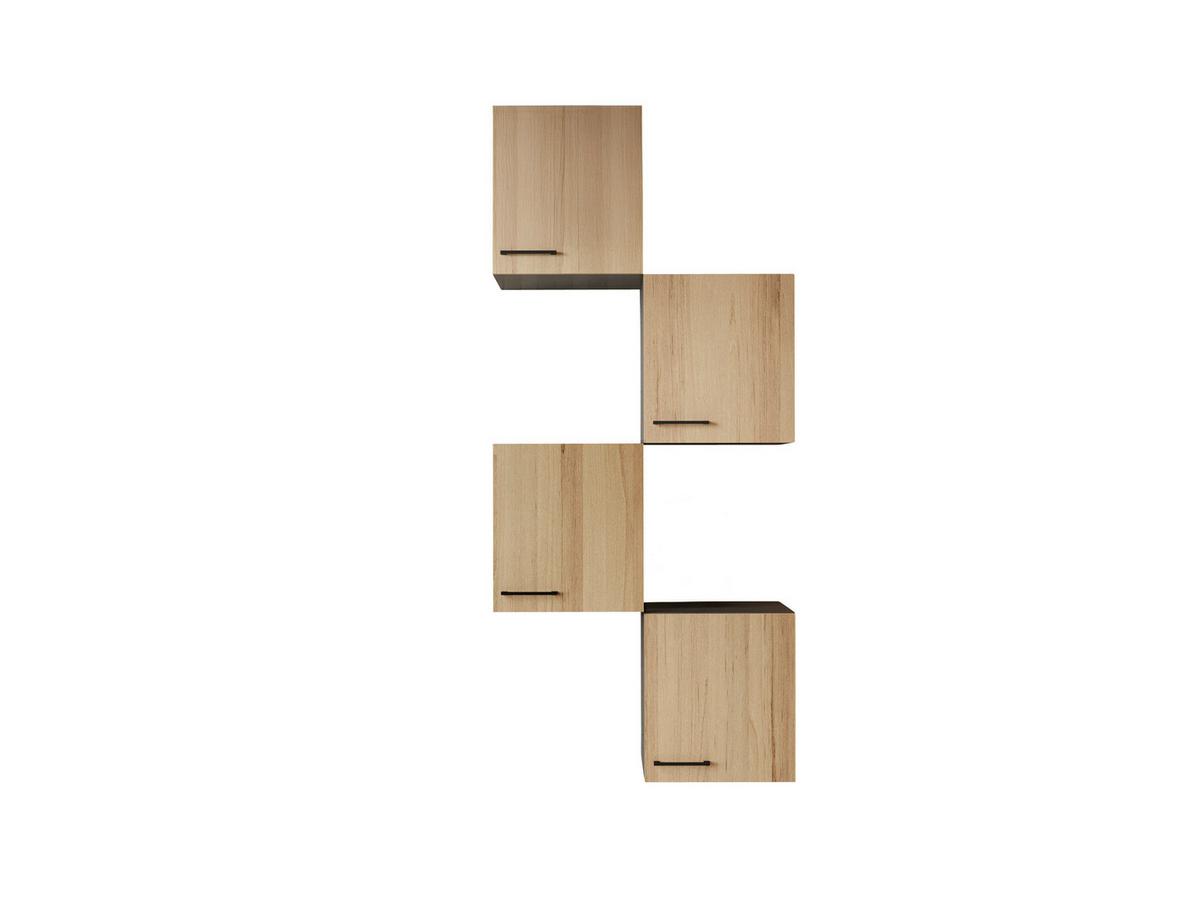 Küchenoberschrank Oliver Eiche/Grau - Schwarz/Eiche Artisan, Trend, Holzwerkstoff/Metall (50/56,1/34,6cm) - Respekta
