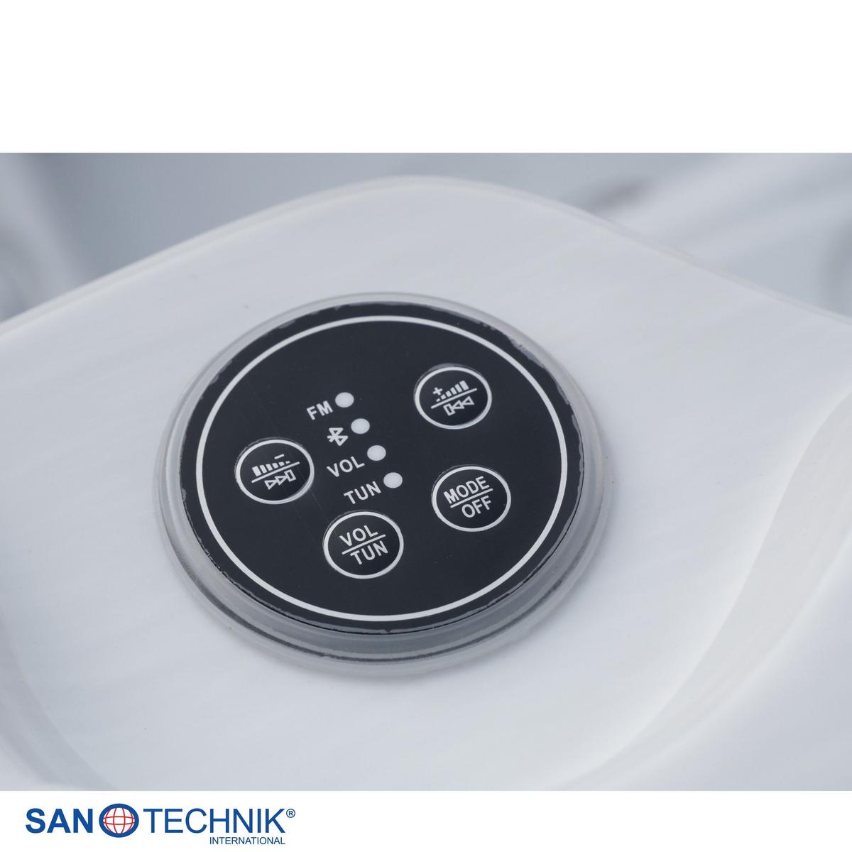 Whirlpool Capri Grauweiß ca. 210x160x90cm - Grauweiß, KONVENTIONELL, Kunststoff (210/160/90cm) - Sanotechnik