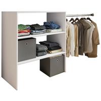 Regal Dacho, Bela - bela, Basics, kovina/leseni material (90/100/50cm) - MID.YOU