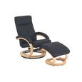 Tv-fotel Niklas - sötétszürke, modern, textil/fa (66/98-86/80-110cm) - OMBRA