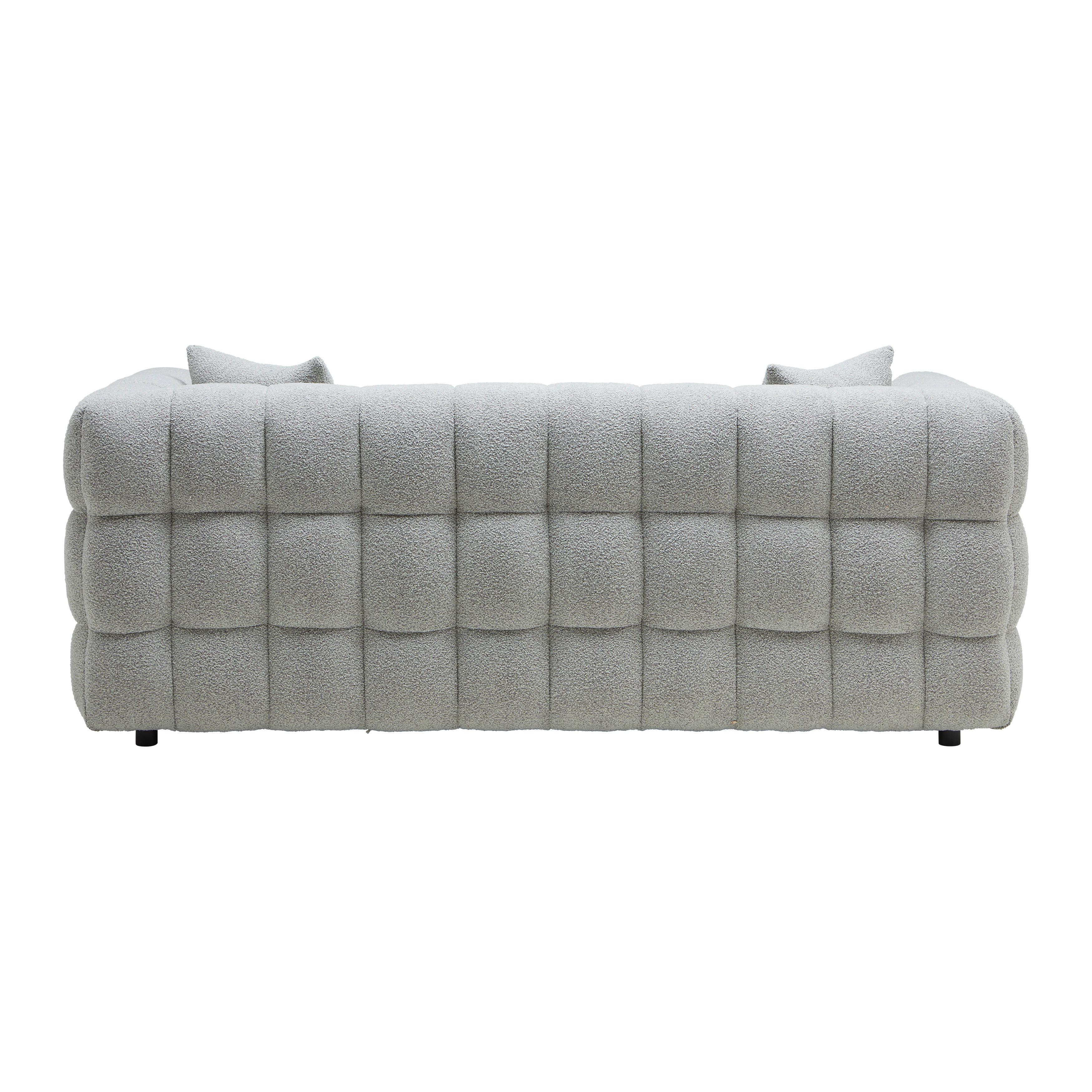 3-SITS SOFFA ENA - grå/svart, Modern, trä/textil (210/75/96cm) - Bessagi Home