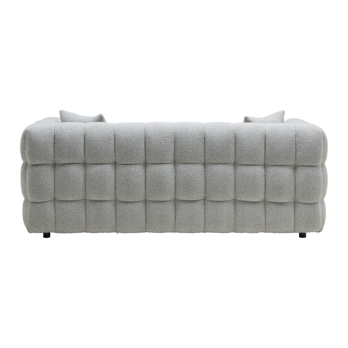 Sofa Ena Grau Webstoff - Schwarz/Grau, MODERN, Holz/Textil (210/75/96cm) - Bessagi Home