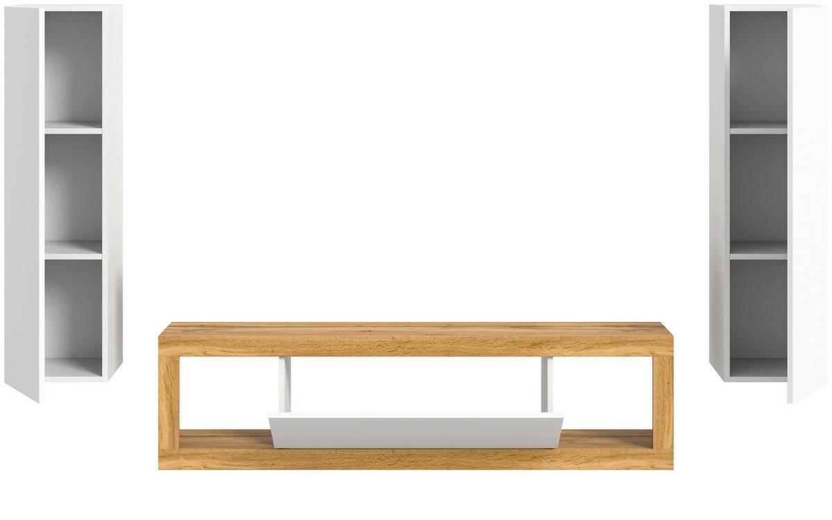 Ansamblu mobilier camera de zi TANGO - stejar Wotan, Design, material pe bază de lemn (240/135/30cm) - Modern Living