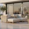 LOUNGEGRUPP MARILOU - ljusgrå/cremefärgad, Modern, metall/trä - Bessagi Garden