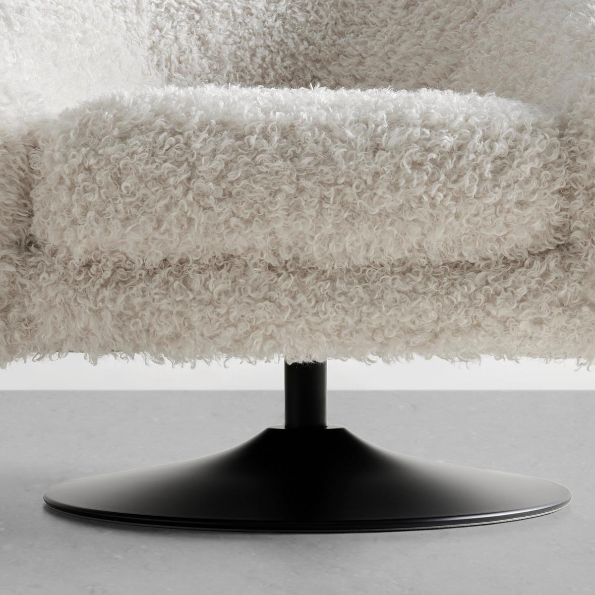 Designsessel Lugo Weiß - Schwarz/Weiß, MODERN, Textil/Metall (93/72/79cm) - Premium Living
