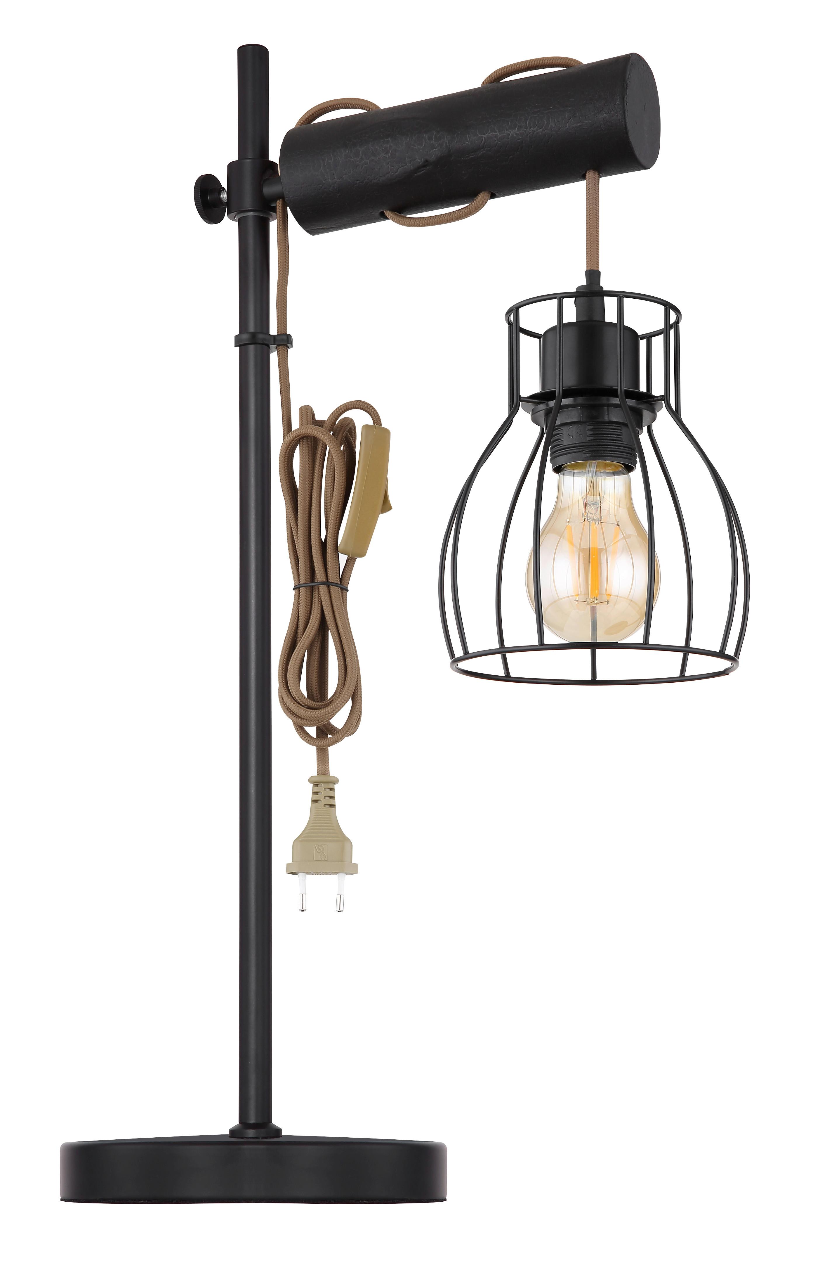 Svjetiljka Stolna 15326tnb Mina - crna, Basics, drvo/metal (33/18/55cm) - Globo