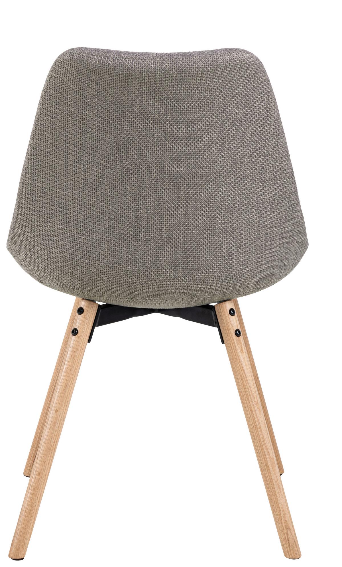 KRZESŁO ERICA - kolor dębowy/brązowy, Konventionell, tkanina/drewno (49/84/55cm) - MID.YOU