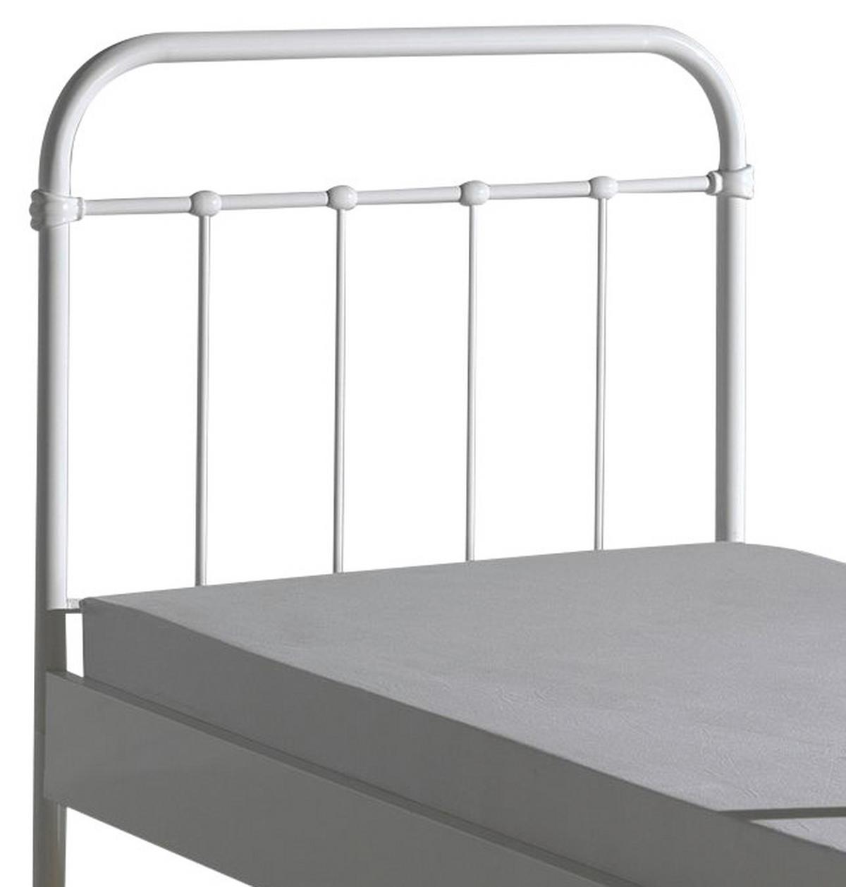 Kinder-/Juniorbett New York ca. 90x200 cm Weiß - Weiß, ROMANTIK / LANDHAUS, Holzwerkstoff/Metall (90/200cm) - MID.YOU