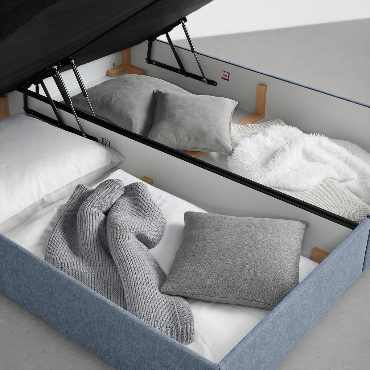 Box Krevet Maya D - crna/sivoplava, Konvencionalno, drvni materijal/drvo (200/220cm) - Based