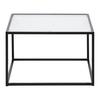 SOFFBORD KUBO -BASED- - svart, Modern, metall/glas (60/60/38cm) - Based