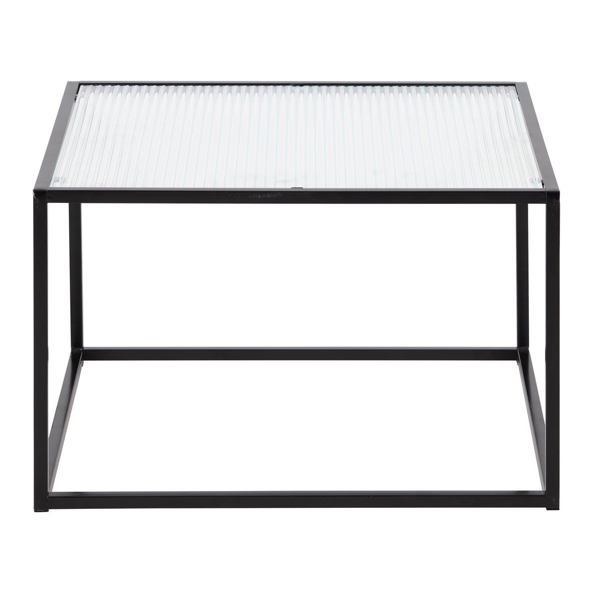 Dohányzóasztal Üveg Kubo - fekete, Modern, üveg/fém (60/60/38cm) - Mömax