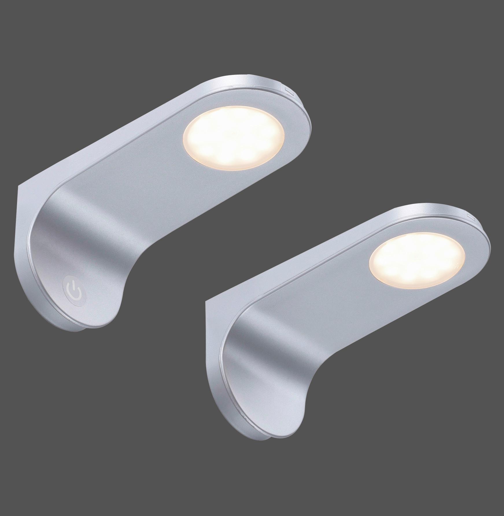 ZESTAW LAMP PODSZAFKOWYCH L1130-21-2 CARLOS *SB* 2SZT - kolor srebrny, Konventionell, tworzywo sztuczne/metal (15/6.5/7cm) - Celina