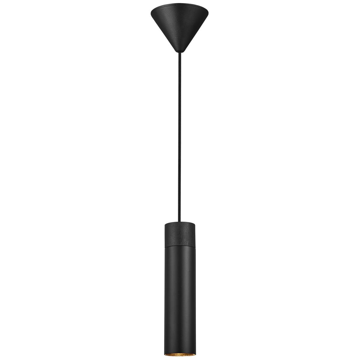 LAMPA WISZĄCA 2010453003 TILO PELA 1 CZARNA - czarny, Design, metal/drewno (6/24,6cm) - Nordlux