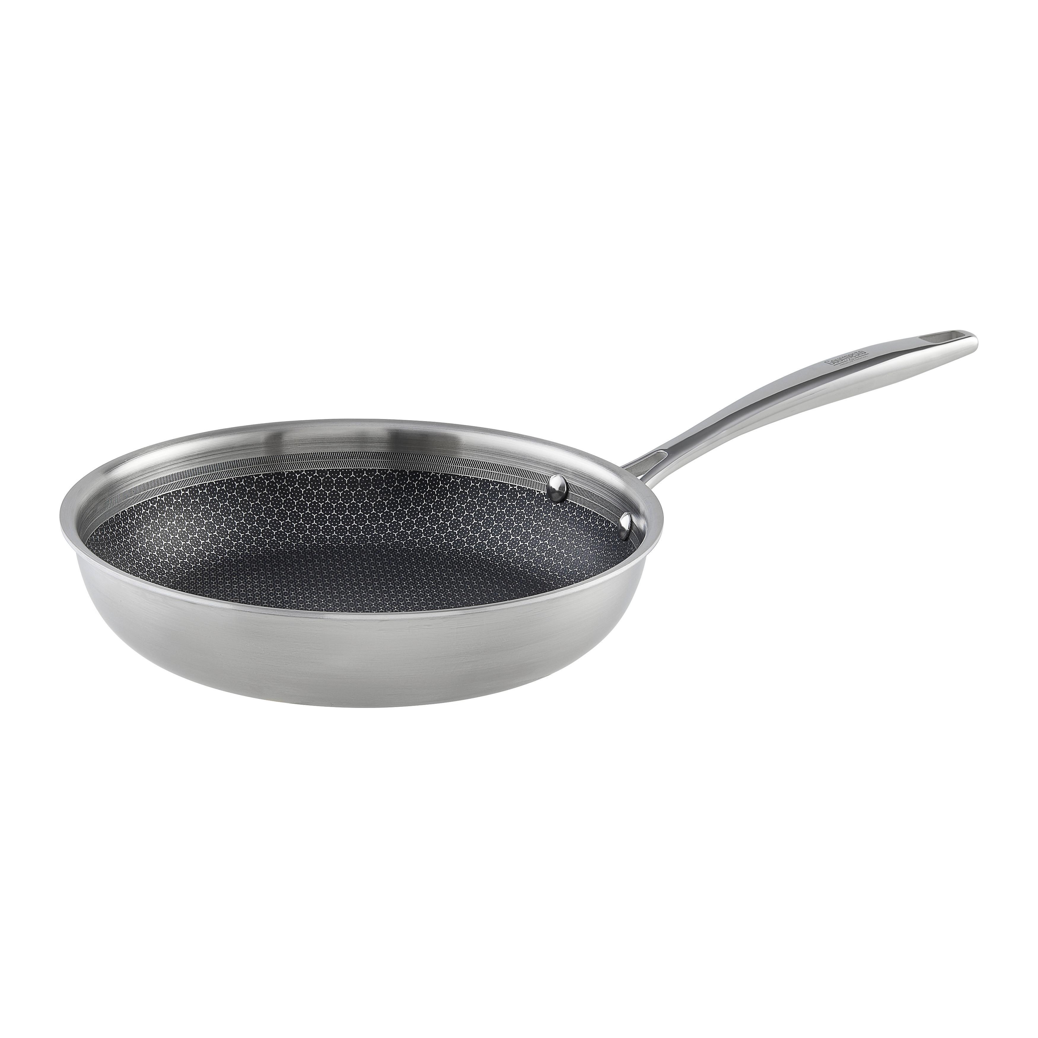 Bratpfanne Silver Line Edelstahlfarben - Edelstahlfarben, MODERN, Metall (24/5cm) - Gourmesto