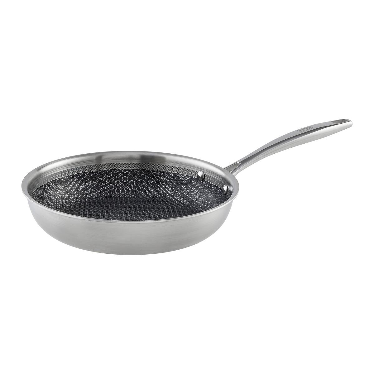 Bratpfanne Silver Line Edelstahlfarben - Edelstahlfarben, Modern, Metall (24/5cm) - Gourmesto