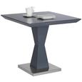 Esstisch in Grau aus Edelstahl - Edelstahlfarben/Grau, MODERN, Glas/Holzwerkstoff (80/76/80cm) - Modern Living Esstisch in Grau aus Edelstahl - Edelstahlfarben/Grau, MODERN, Glas/Holzwerkstoff (80/76/80cm) - Modern Living